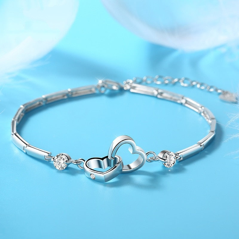 Double Heart Bracelet